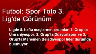 Futbol: Spor Toto 3. Lig'de Görünüm