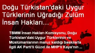 Doğu Türkistan'daki Uygur Türklerinin Uğradığı Zulüm İnsan Hakları Komisyonu'nun Gündeminde