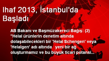 Ihaf 2013, İstanbul'da Başladı