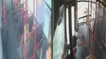 Taşlanan Otobüsün Görüntüleri Ortaya Çıktı