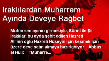 Iraklılardan Muharrem Ayında Deveye Rağbet