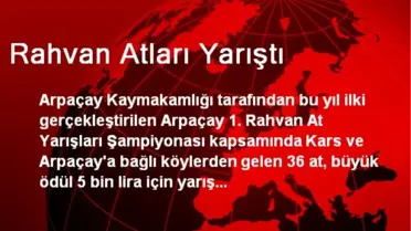 Rahvan Atları Yarıştı