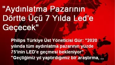 'Aydınlatma Pazarının Dörtte Üçü 7 Yılda Led'e Geçecek'
