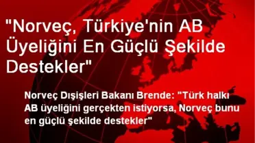 'Norveç, Türkiye'nin AB Üyeliğini En Güçlü Şekilde Destekler'