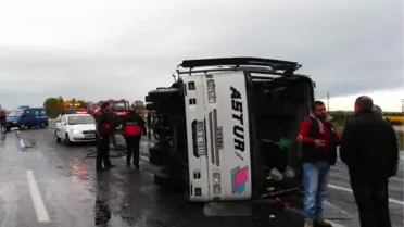 Tekirdağ'da İşçi Servisi Devrildi: 14 Yaralı