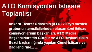 ATO Komisyonları İstişare Toplantısı Yapıldı
