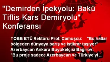 'Demirden İpekyolu: Bakü Tiflis Kars Demiryolu' Konferansı