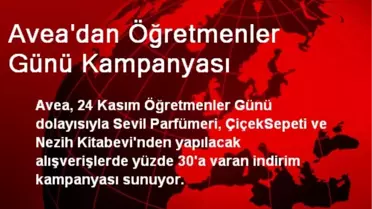 Avea'dan Öğretmenler Günü Kampanyası