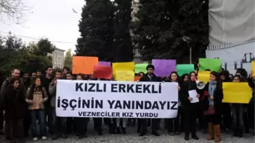 Beyazıt Meydanı'nda 'Kızlı-Erkekli İşçinin Yanındayız' Eylemi