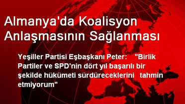 Almanya'da Koalisyon Anlaşmasının Sağlanması