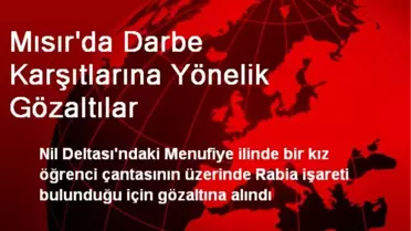 Mısır'da Öğrenci, Rabia İşareti Nedeniyle Gözaltına Alındı