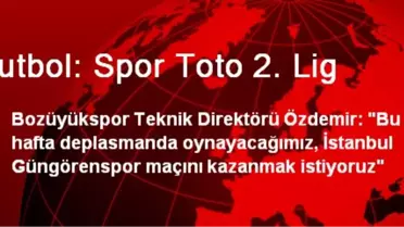 Futbol: Spor Toto 2. Lig