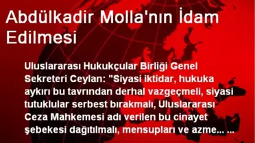 Abdülkadir Molla'nın İdam Edilmesi
