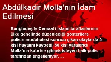 Abdülkadir Molla'nın İdam Edilmesi