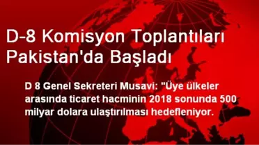 D-8 Komisyon Toplantıları Pakistan'da Başladı