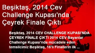 Beşiktaş, 2014 Cev Challenge Kupası'nda Çeyrek Finale Çıktı