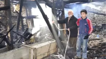 Alaplı'da Evi Yanan Aileye Komşuları Sahip Çıktı