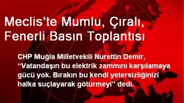 Meclis'te Mumlu, Çıralı, Fenerli Basın Toplantısı