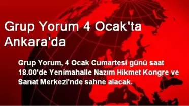 Grup Yorum 4 Ocak'ta Ankara'da
