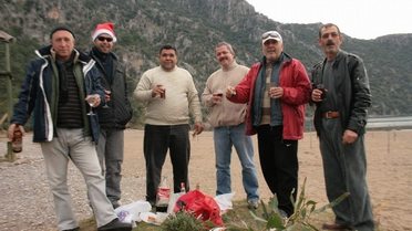 Noel'i İztuzu Sahilinde Kutladılar