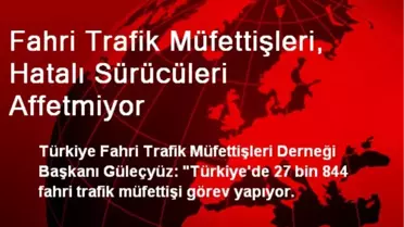 Fahri Trafik Müfettişleri, Hatalı Sürücüleri Affetmiyor