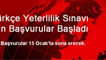 Türkçe Yeterlilik Sınavı İçin Başvurular Başladı