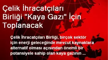 Çelik İhracatçıları Birliği 'Kaya Gazı' İçin Toplanacak
