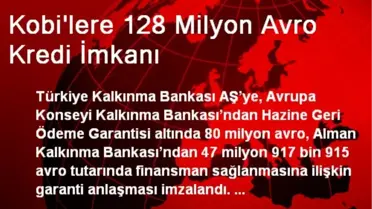 Kobi'lere 128 Milyon Avro Kredi İmkanı