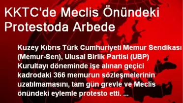 KKTC'de Meclis Önündeki Protestoda Arbede