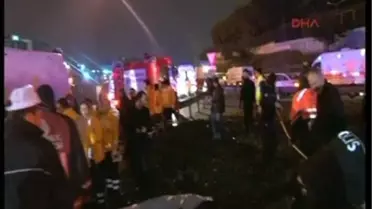 Maslak'ta Otobüs Devrildi