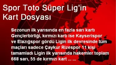 Spor Toto Süper Lig'in Kart Dosyası