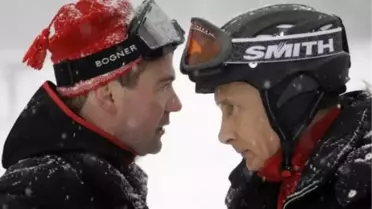 Putin ve Medvedev'in Kayak Keyfi