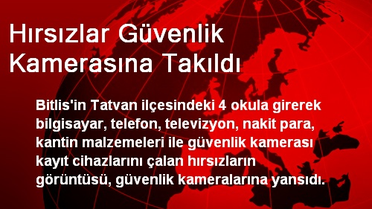 Hırsızlar Güvenlik Kamerasına Takıldı