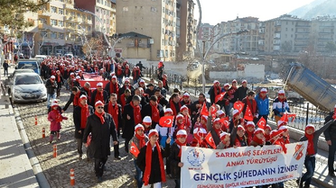 Gümüşhane Sarıkamış Şehitleri İçin Yürüdü