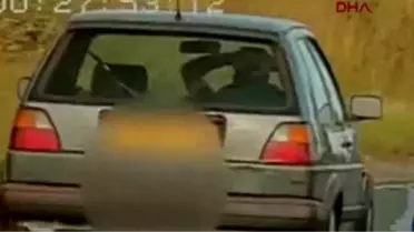 100 Km Hızla Giden Elleri Başındaki Sürücü Polis Kamerasında