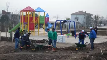 Tepetarla Parkı Şekilleniyor