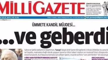 Milli Gazete: Ariel Şaron Geberdi