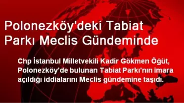 Polonezköy'deki Tabiat Parkı Meclis Gündeminde