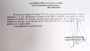 BDP'li Belediyeden Kaymakamlığa Kürtçe Resmi Yazı