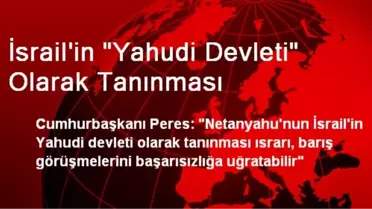 İsrail'in 'Yahudi Devleti' Olarak Tanınması