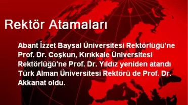 Rektör Atamaları