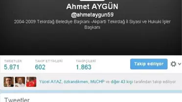 Ahmet Aygün Twitter'dan Mesaj Verdi