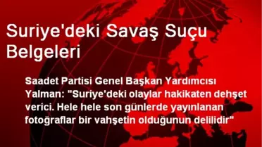 Suriye'deki Savaş Suçu Belgeleri