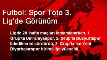Spor Toto 3. Ligde Görünüm