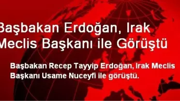 Başbakan Erdoğan, Irak Meclis Başkanı ile Görüştü