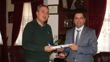 THY Heyeti Belediye Başkanı Ünver'i Ziyaret Etti
