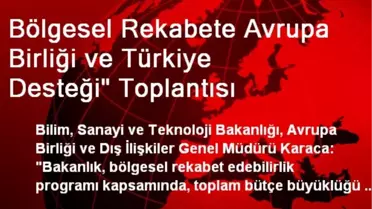 Bölgesel Rekabete Avrupa Birliği ve Türkiye Desteği' Toplantısı