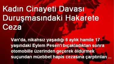 Kadın Cinayeti Davası Duruşmasındaki Hakarete Ceza