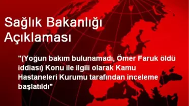 Sağlık Bakanlığı Açıklaması