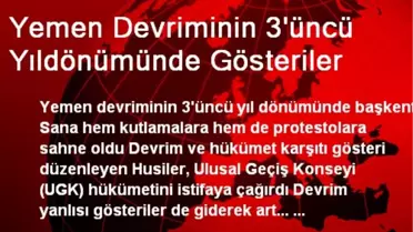 Yemen Devriminin 3'üncü Yıldönümünde Gösteriler